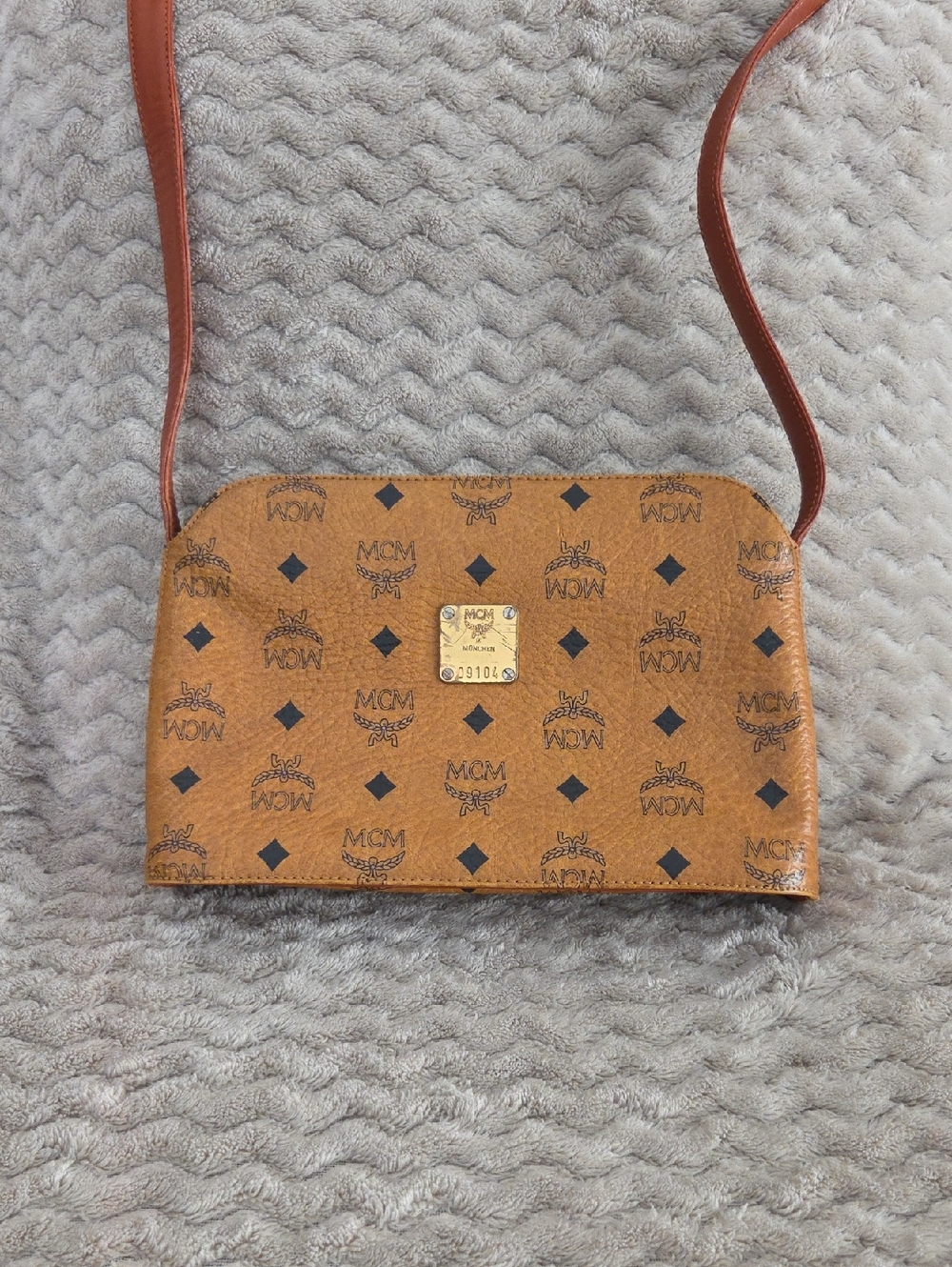 MCM Brown Visetos Monogram Crossbody Bag